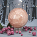 Rose Quartz XL Sphere 80mm with Stand 🎀 CD-10239