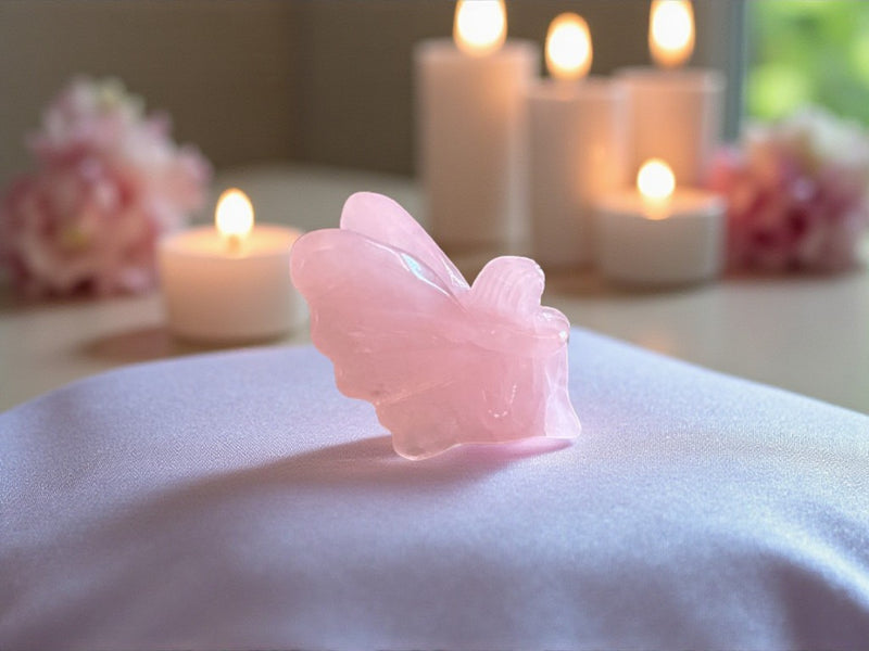 Rose Quartz Fairy with Large Wings FB1046 🧚‍♀️