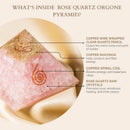 Rose Quartz Orgone / Orgonite with Copper Spiral Pyramid FB2776 🪽
