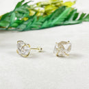 Sterling Silver Rough Herkimer Diamond Stud Earrings FB1674 🪷🌟🪷