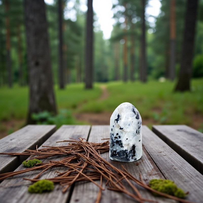 Round Top Rainbow Moonstone Freeform Polished Standing Tower FB3017 💖
