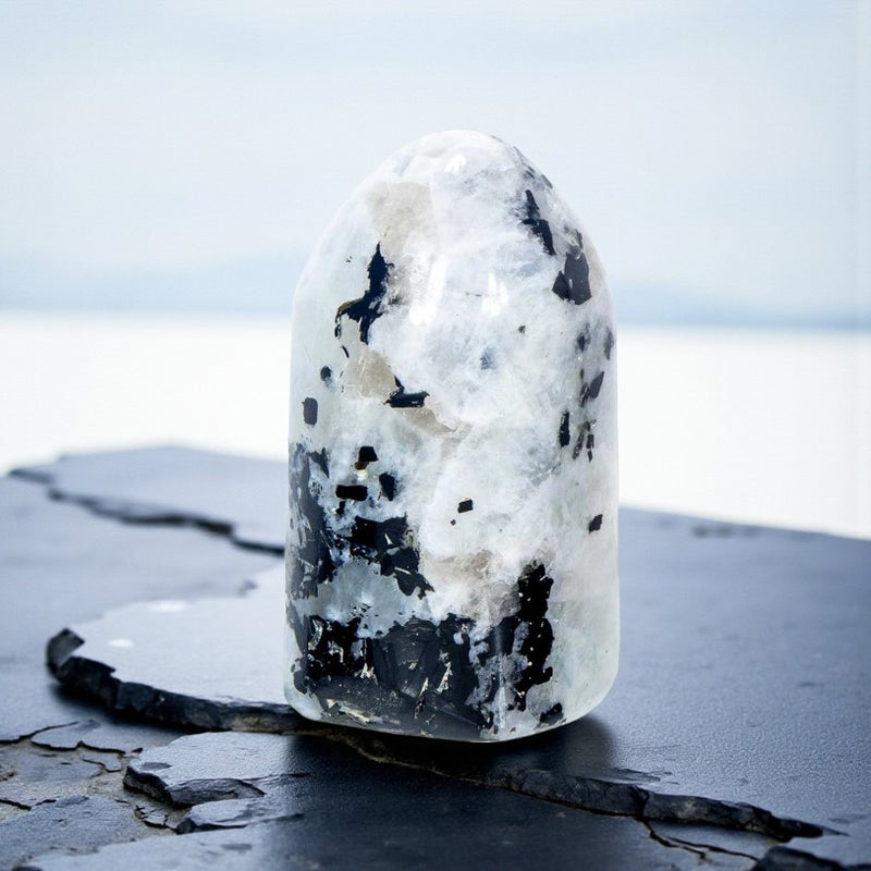 Round Top Rainbow Moonstone Freeform Polished Standing Tower FB3017 💖