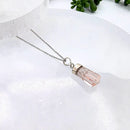 Sterling Silver Handcrafted Polished Morganite Pendant FB3067 ✨