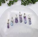 Sterling Silver Handcrafted Polished Rainbow Fluorite Necklace FB1350 ✨
