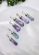 Sterling Silver Handcrafted Polished Rainbow Fluorite Necklace FB1350 ✨
