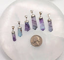 Sterling Silver Handcrafted Polished Rainbow Fluorite Necklace FB1350 ✨