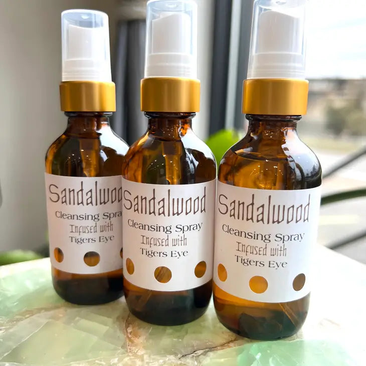 Calming and Cleansing Sandalwood Spray Infused with Tiger Eye FB3345