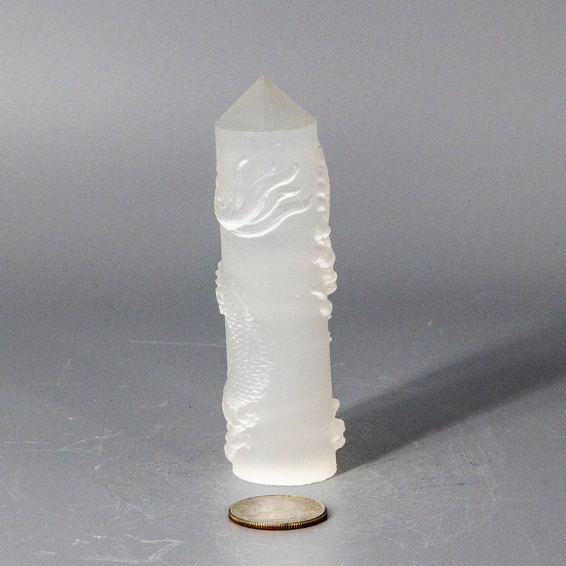 Selenite or Shungite  Carved Dragon Towers 🐦‍⬛ CD-10333