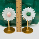 Selenite and Gemstone Daisy on Stand FB1116 💗🌼💗