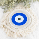 Selenite Round Evil Eye Base / Dish FB2948 💛