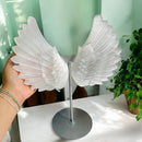 Selenite Angel Wings on Stand from Morocco 💜🌸💜 FB1366