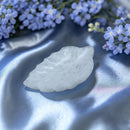 Selenite Leaf Dish, cleansing, clearing FB3138 💛