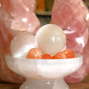Selenite Sphere from Morocco, Large 60mm, beautiful and crisp energy FB1973 🌼🌵🌼