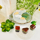 Selenite Crescent Moon with Sun Etching FB3117🌛