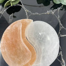 Selenite Yin Yang Two piece charging bowl Pair FB2578 ☯