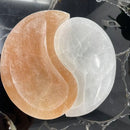 Selenite Yin Yang Two piece charging bowl Pair FB2578 ☯