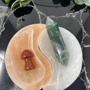 Selenite Yin Yang Two piece charging bowl Pair FB2578 ☯