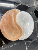 Selenite Yin Yang Two piece charging bowl Pair FB2578 ☯
