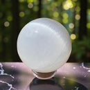 Selenite Sphere from Morocco, beautiful and crisp energy FB1973 🌼🌵🌼