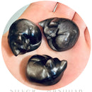 Sleeping Cat Kitten Black Obsidian & Sheen Obsidian Carving Totem / Spirit Animal FB2311 🐈‍⬛