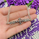 Silver-Plated Hollow Cross Bracelet 💚💦💚 FB3507