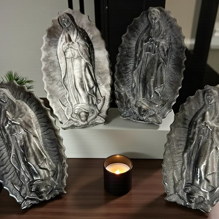 Silver Sheen Obsidian Mary Carving / Figurine FB2209 🔔