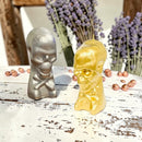 Skull / Skeleton Shape Candle, Silver or Gold Finish FB1406 🌻