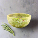 Smudge Bowl Carved from Soapstone Green Floral FB3461 🌿