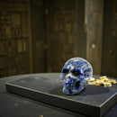 Sodalite Skull, Excellent Quality for communication, truth, throat chakra FB2571 🔮🪶🔮