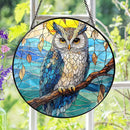 Stained Glass Owls, Assorted Patterns, Sun Catcher / Hanger FB1559 🦉