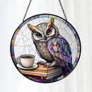 Stained Glass Owls, Assorted Patterns, Sun Catcher / Hanger FB1559 🦉