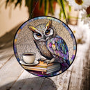 Stained Glass Owls, Assorted Patterns, Sun Catcher / Hanger FB1559 🦉