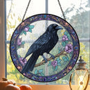 Stained Glass Ravens, Assorted Patterns, Sun Catcher / Hanger FB1294 🐦‍⬛