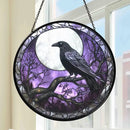 Stained Glass Ravens, Assorted Patterns, Sun Catcher / Hanger FB1294 🐦‍⬛