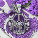 Sterling Silver Chalice Well with Rainbow Moonstone Pendant 💠 FB2014