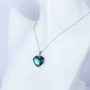Sterling Silver Heart Pendant, Labradorite 💠 FB2046