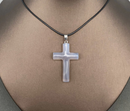 Assorted Gemstone Carved Cross Necklace FB1383 🦜