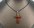Assorted Gemstone Carved Cross Necklace FB1383 🦜