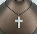 Assorted Gemstone Carved Cross Necklace FB1383 🦜