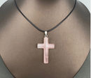 Assorted Gemstone Carved Cross Necklace FB1383 🦜