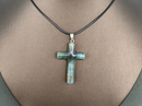 Assorted Gemstone Carved Cross Necklace FB1383 🦜