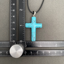 Assorted Gemstone Carved Cross Necklace FB1383 🦜