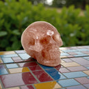 Strawberry Quartz Skull from Brazil with Velvet Pouch FB2164 💗