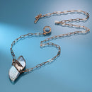 Labradorite Freeform with Copper Moon & Star Necklace FB3230 💠