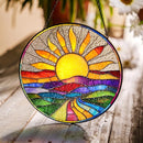 Stained Glass Sunrise Colorful Sun Catcher / Hanger FB1927