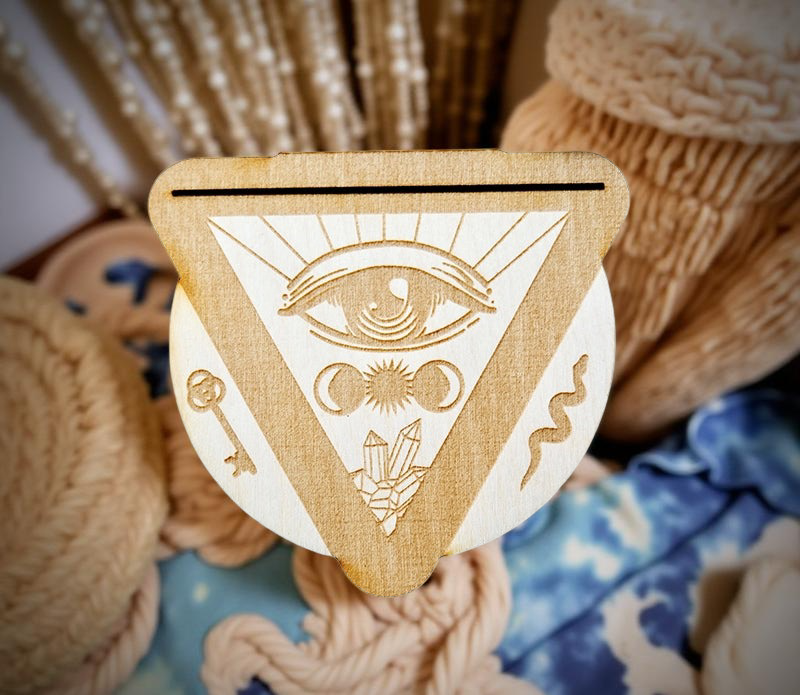 Third Eye Wood Tarot / Oracle Card Holder FB1378 💦