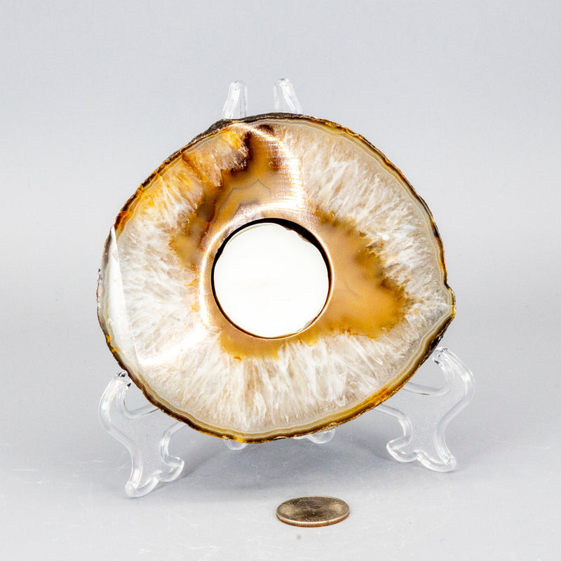 Thick Agate Slice Tea Light Candle Holders 🪔 CD-10361