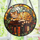 Stained Glass Cat / Cats, Assorted Patterns, Sun Catcher / Hanger FB2163 🧚‍♀️