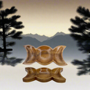 Triple Moon Teak Treasure Bowl / Tray FB1135 🌲