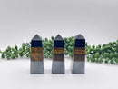 Triple Protection Obelisk, Standing Point Tower - Obsidian, Tiger Eye, Hematite FB2456 💙
